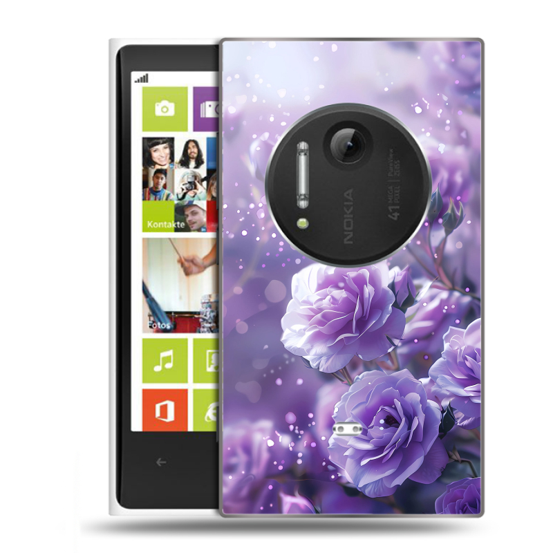 Силиконовый чехол на Nokia Lumia 1020 с принтом Розы цветы Силиконовый чехол на Nokia Lumia 1020 с принтом Розы цветы