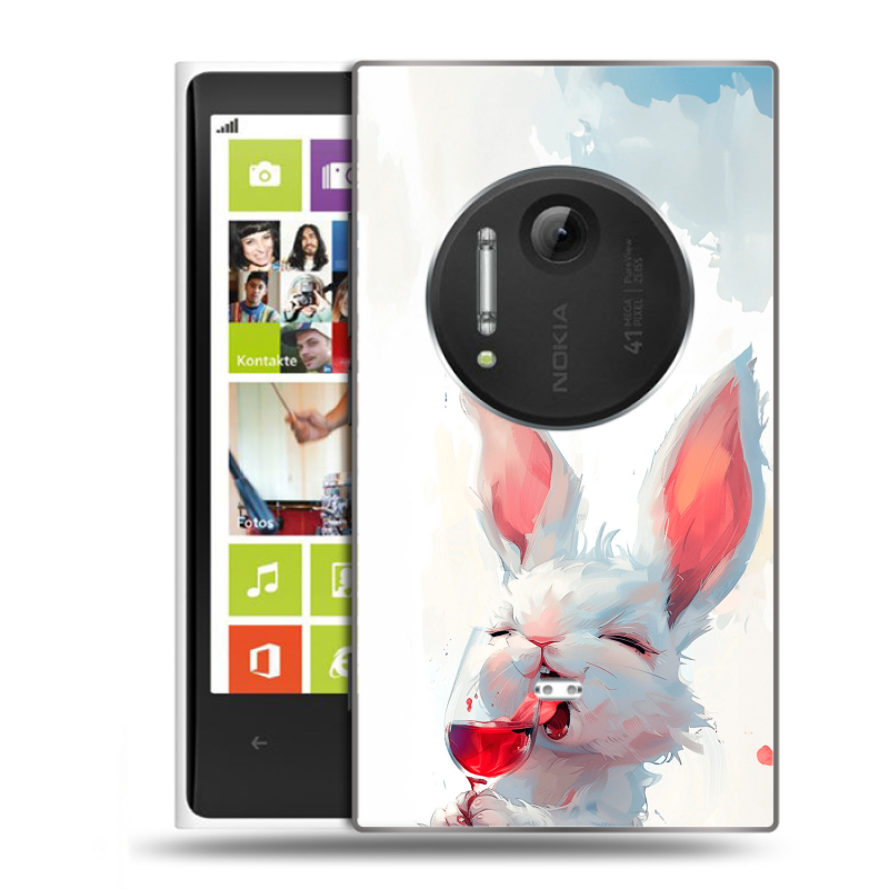 Силиконовый чехол на Nokia Lumia 1020 с принтом кролик зайчик Силиконовый чехол на Nokia Lumia 1020 с принтом кролик зайчик