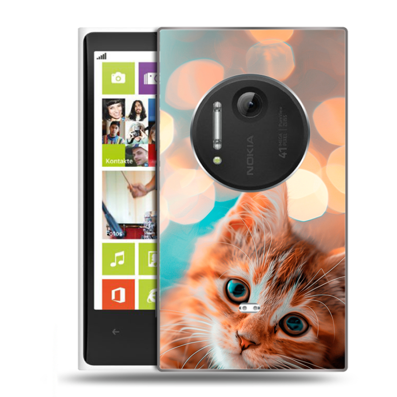 Силиконовый чехол на Nokia Lumia 1020 с принтом котик Силиконовый чехол на Nokia Lumia 1020 с принтом котик