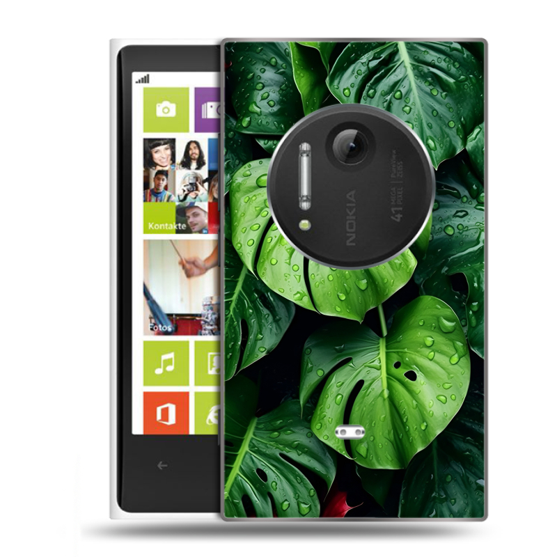 Силиконовый чехол на Nokia Lumia 1020 с принтом Листья Силиконовый чехол на Nokia Lumia 1020 с принтом Листья