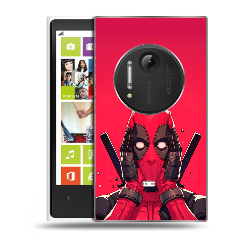 Силиконовый чехол на Nokia Lumia 1020 с принтом Дедпул Deadpool Силиконовый чехол на Nokia Lumia 1020 с принтом Дедпул Deadpool