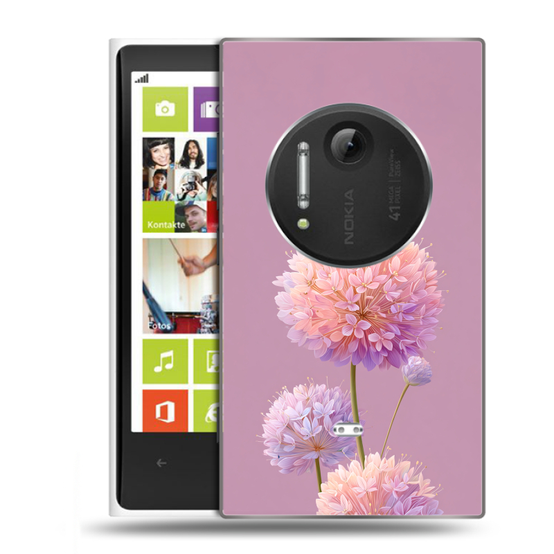 Силиконовый чехол на Nokia Lumia 1020 с принтом Цветы Силиконовый чехол на Nokia Lumia 1020 с принтом Цветы