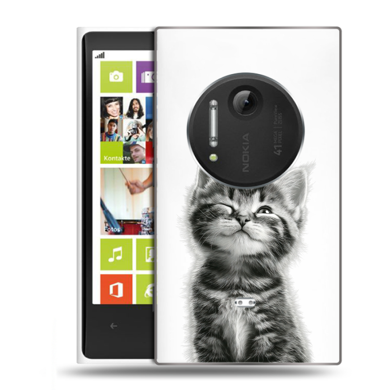 Силиконовый чехол на Nokia Lumia 1020 с принтом Котенок Силиконовый чехол на Nokia Lumia 1020 с принтом Котенок