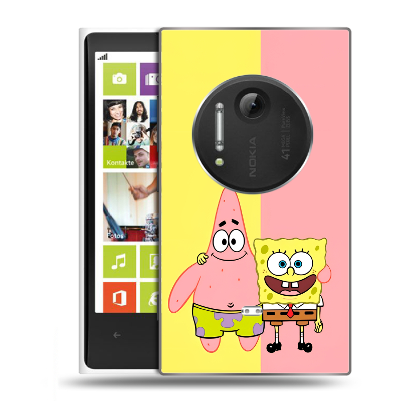 Силиконовый чехол на Nokia Lumia 1020 с принтом Спанч боб Спанчбоб Силиконовый чехол на Nokia Lumia 1020 с принтом Спанч боб Спанчбоб