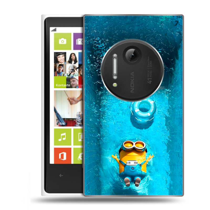 Силиконовый чехол на Nokia Lumia 1020 с принтом Миньоны Силиконовый чехол на Nokia Lumia 1020 с принтом Миньоны