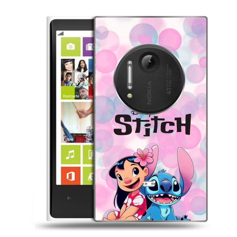 Силиконовый чехол на Nokia Lumia 1020 с принтом Лило и Стич Силиконовый чехол на Nokia Lumia 1020 с принтом Лило и Стич