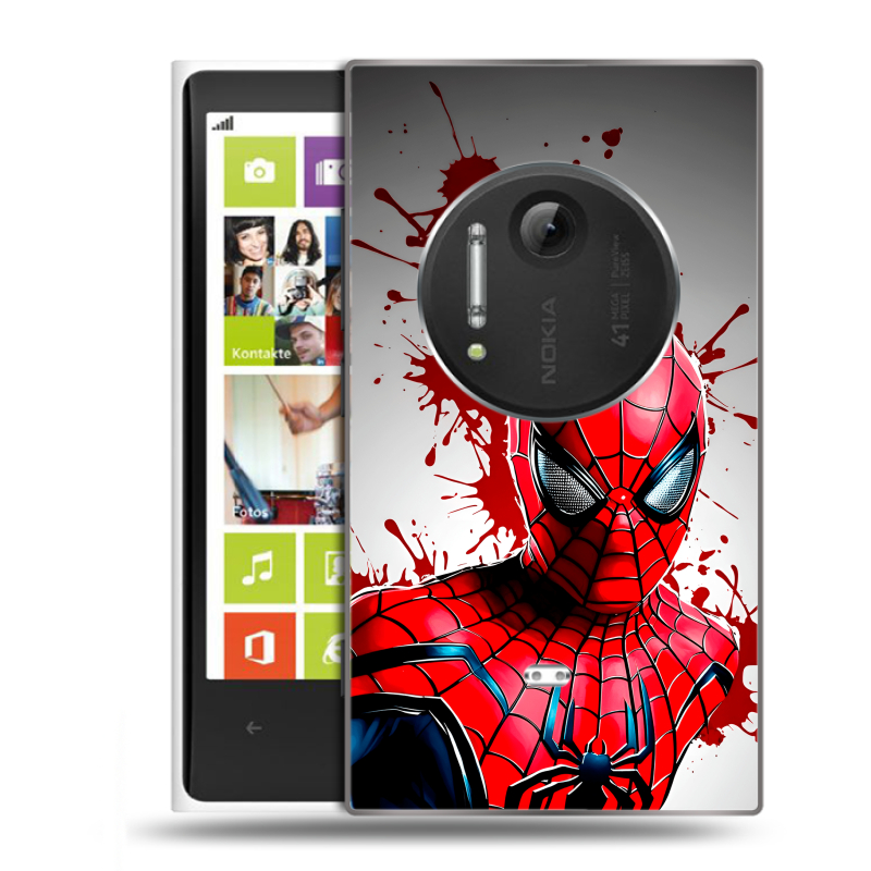 Силиконовый чехол на Nokia Lumia 1020 с принтом Spiderman Человек паук Силиконовый чехол на Nokia Lumia 1020 с принтом Spiderman Человек паук