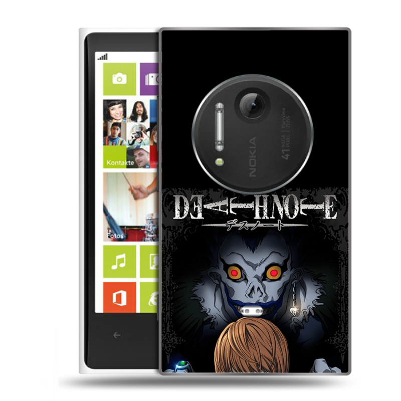 Силиконовый чехол на Nokia Lumia 1020 с принтом Death note Тетрадь смерти Силиконовый чехол на Nokia Lumia 1020 с принтом Death note Тетрадь смерти