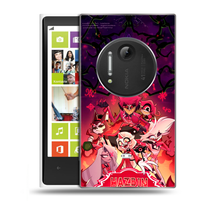 Силиконовый чехол на Nokia Lumia 1020 с принтом Hazbin Hotel Отель Хазбин Силиконовый чехол на Nokia Lumia 1020 с принтом Hazbin Hotel Отель Хазбин