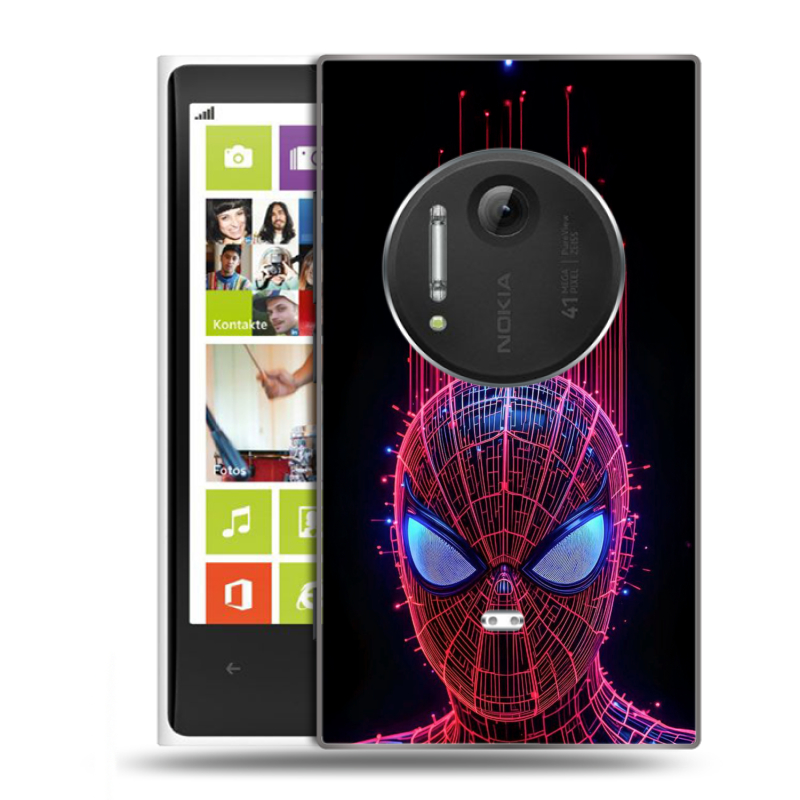 Силиконовый чехол на Nokia Lumia 1020 с принтом Spiderman Человек паук Силиконовый чехол на Nokia Lumia 1020 с принтом Spiderman Человек паук
