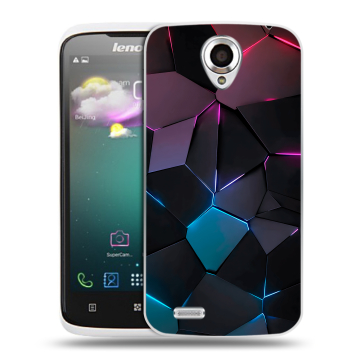Пластиковый чехол на Lenovo S820 Ideaphone с принтом Геометрия неона Пластиковый чехол на Lenovo S820 Ideaphone с принтом Геометрия неона