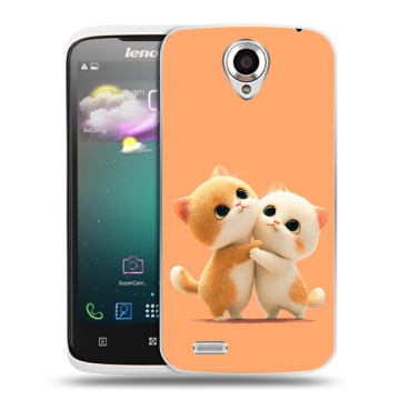 Пластиковый чехол на Lenovo S820 Ideaphone с принтом Милые котики Пластиковый чехол на Lenovo S820 Ideaphone с принтом Милые котики