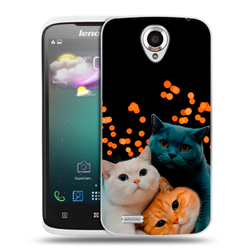 Пластиковый чехол на Lenovo S820 Ideaphone с принтом Кошки Пластиковый чехол на Lenovo S820 Ideaphone с принтом Кошки