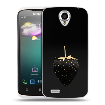 Пластиковый чехол на Lenovo S820 Ideaphone с принтом Черная клубника Пластиковый чехол на Lenovo S820 Ideaphone с принтом Черная клубника