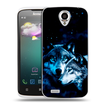 Пластиковый чехол на Lenovo S820 Ideaphone с принтом Волки Пластиковый чехол на Lenovo S820 Ideaphone с принтом Волки