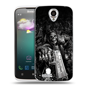 Пластиковый чехол на Lenovo S820 Ideaphone с принтом Скелет Пластиковый чехол на Lenovo S820 Ideaphone с принтом Скелет