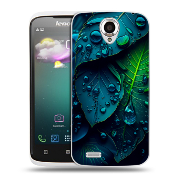 Пластиковый чехол на Lenovo S820 Ideaphone с принтом Листья Пластиковый чехол на Lenovo S820 Ideaphone с принтом Листья