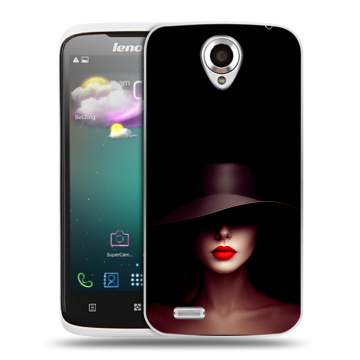 Пластиковый чехол на Lenovo S820 с принтом Девушка в шляпе Пластиковый чехол на Lenovo S820 с принтом Девушка в шляпе
