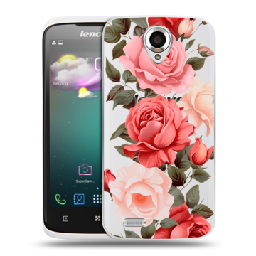 Пластиковый чехол на Lenovo S820 с принтом Розы Пластиковый чехол на Lenovo S820 с принтом Розы