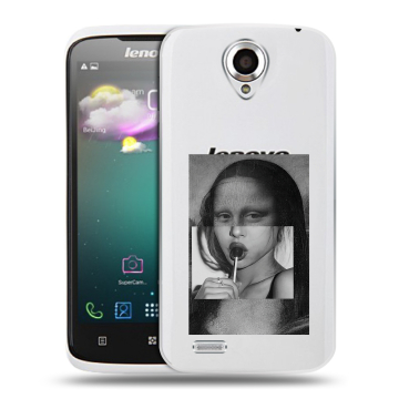 Пластиковый чехол на Lenovo S820 с принтом Мона Лиза Пластиковый чехол на Lenovo S820 с принтом Мона Лиза