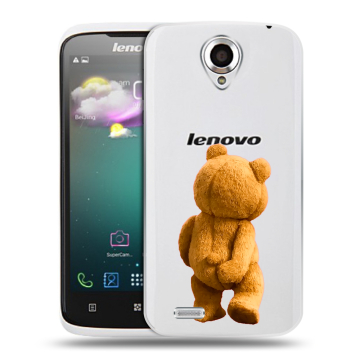 Пластиковый чехол на Lenovo S820 с принтом Медведь