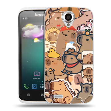 Пластиковый чехол на Lenovo S820 с принтом капибара Пластиковый чехол на Lenovo S820 с принтом капибара