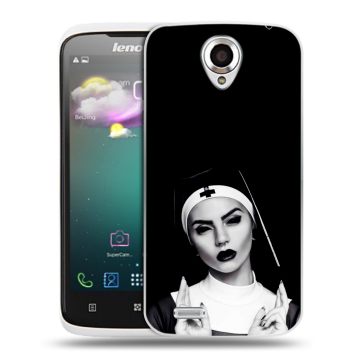Пластиковый чехол на Lenovo S820 с принтом монашка Пластиковый чехол на Lenovo S820 с принтом монашка