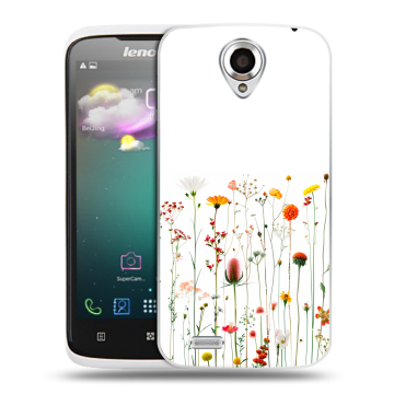 Пластиковый чехол на Lenovo S820 с принтом цветы Пластиковый чехол на Lenovo S820 с принтом цветы