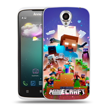 Пластиковый чехол на Lenovo S820 с принтом Майнкрафт Minecraft