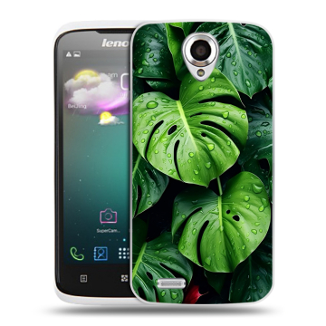 Пластиковый чехол на Lenovo S820 с принтом Листья Пластиковый чехол на Lenovo S820 с принтом Листья