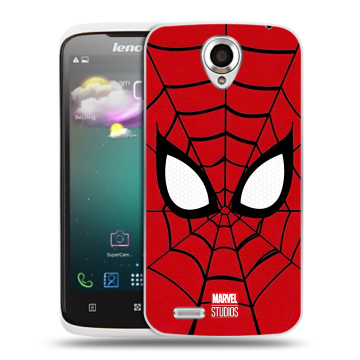 Пластиковый чехол на Lenovo S820 с принтом человек паук spiderman
