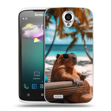 Пластиковый чехол на Lenovo S820 с принтом Капибара Пластиковый чехол на Lenovo S820 с принтом Капибара