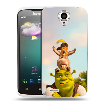 Пластиковый чехол на Lenovo S820 с принтом Шрек Shrek Пластиковый чехол на Lenovo S820 с принтом Шрек Shrek