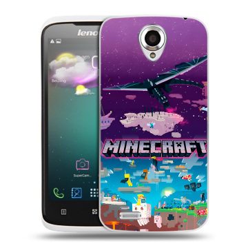 Пластиковый чехол на Lenovo S820 с принтом Майнкрафт Minecraft Пластиковый чехол на Lenovo S820 с принтом Майнкрафт Minecraft