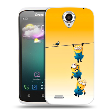 Пластиковый чехол на Lenovo S820 с принтом Миньоны Пластиковый чехол на Lenovo S820 с принтом Миньоны