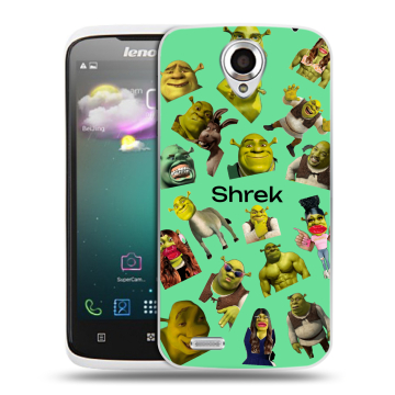 Пластиковый чехол на Lenovo S820 с принтом Шрек Shrek Пластиковый чехол на Lenovo S820 с принтом Шрек Shrek
