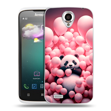 Пластиковый чехол на Lenovo S820 с принтом Панда Пластиковый чехол на Lenovo S820 с принтом Панда