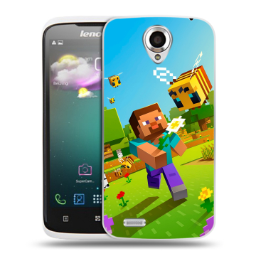 Пластиковый чехол на Lenovo S820 с принтом Майнкрафт Minecraft