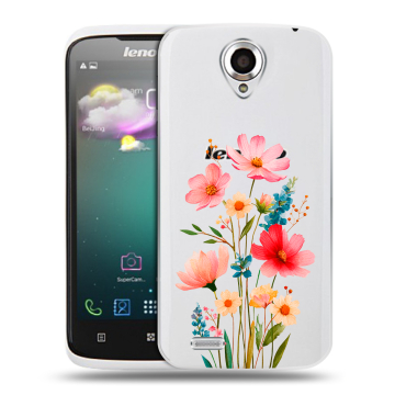 Пластиковый чехол на Lenovo S820 с принтом Цветы Пластиковый чехол на Lenovo S820 с принтом Цветы