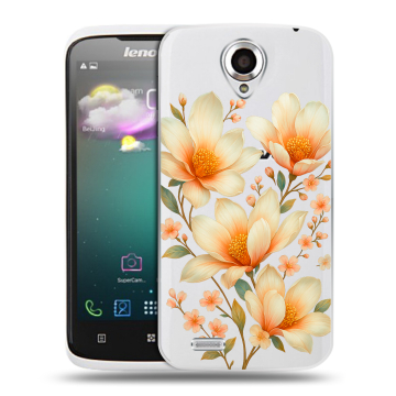 Пластиковый чехол на Lenovo S820 с принтом Цветы Пластиковый чехол на Lenovo S820 с принтом Цветы
