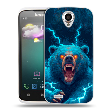 Пластиковый чехол на Lenovo S820 с принтом Медведь Пластиковый чехол на Lenovo S820 с принтом Медведь