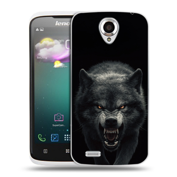 Пластиковый чехол на Lenovo S820 с принтом Волк