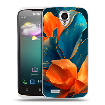 Пластиковый чехол на Lenovo S820 с принтом Цветы Пластиковый чехол на Lenovo S820 с принтом Цветы