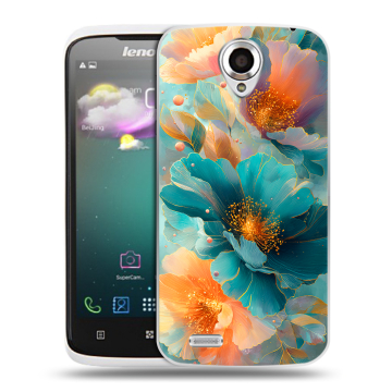 Пластиковый чехол на Lenovo S820 с принтом Цветы Пластиковый чехол на Lenovo S820 с принтом Цветы