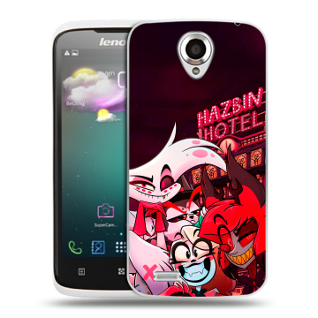 Пластиковый чехол на Lenovo S820 с принтом Hazbin Hotel Отель Хазбин Пластиковый чехол на Lenovo S820 с принтом Hazbin Hotel Отель Хазбин
