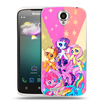 Пластиковый чехол на Lenovo S820 с принтом My little pony Дружба чудо