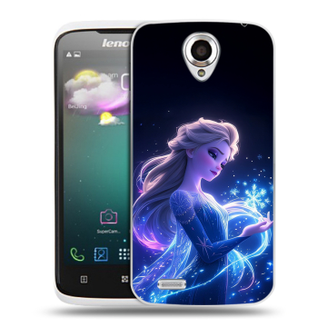 Пластиковый чехол на Lenovo S820 с принтом Холодное сердце Frozen Пластиковый чехол на Lenovo S820 с принтом Холодное сердце Frozen