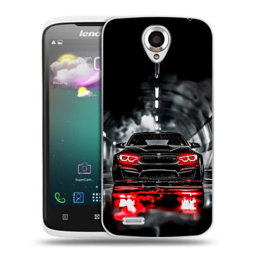 Пластиковый чехол на Lenovo S820 с принтом BMW БМВ