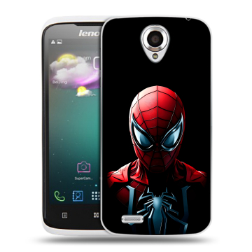 Пластиковый чехол на Lenovo S820 с принтом Spiderman Человек паук