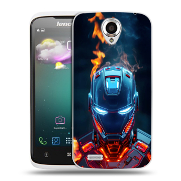 Пластиковый чехол на Lenovo S820 с принтом IronMan Железный человек